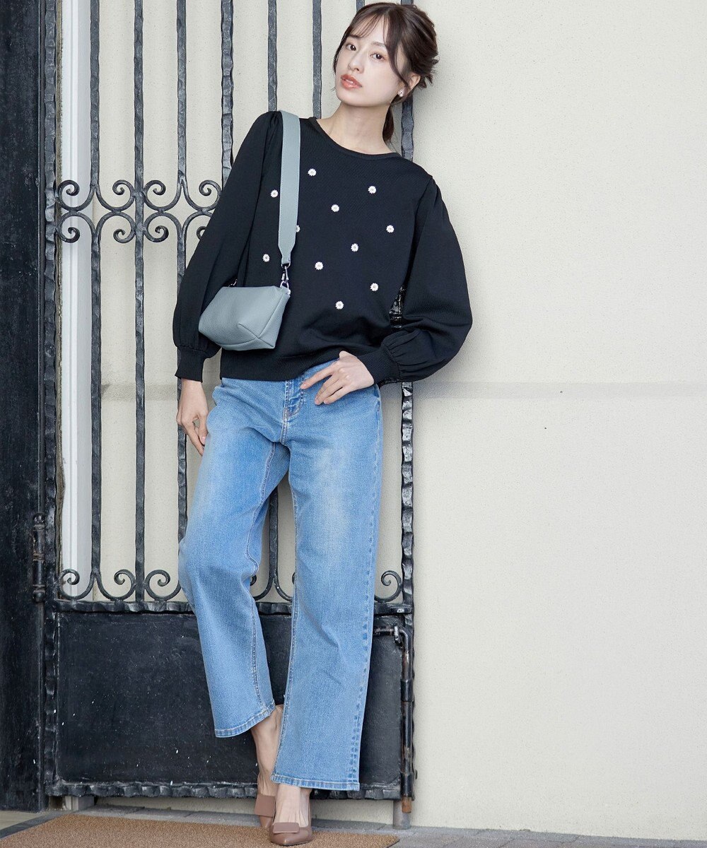 Tiaclasse 【安田美沙子さん着用・ポーチ・ショルダー紐付き】フラワーカットフェイクレザーバッグ 