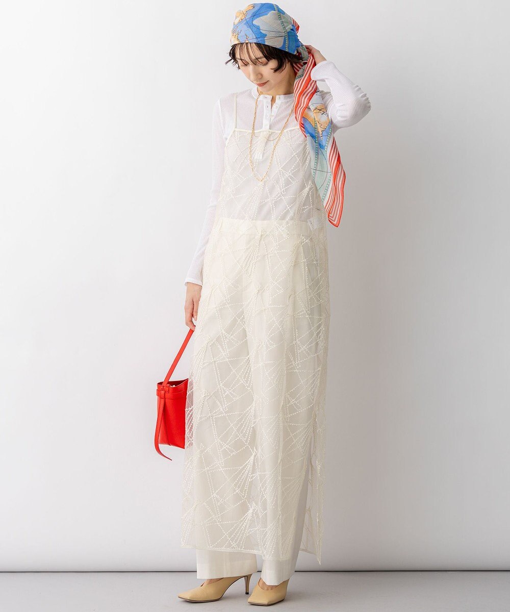 23区 【先行予約】刺繍レース キャミソールワンピース 