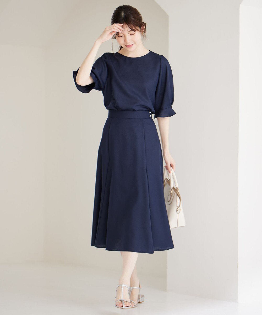 ANY SIS S 【速乾・接触冷感】スムージーポリエステル クルーネック ブラウス 