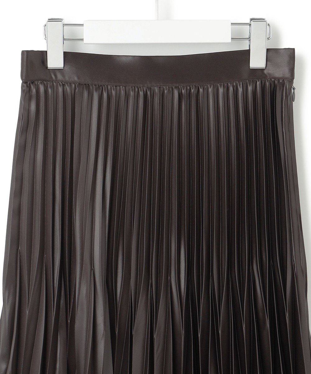 23区 【洗える】レザーライクプリーツ スカート 