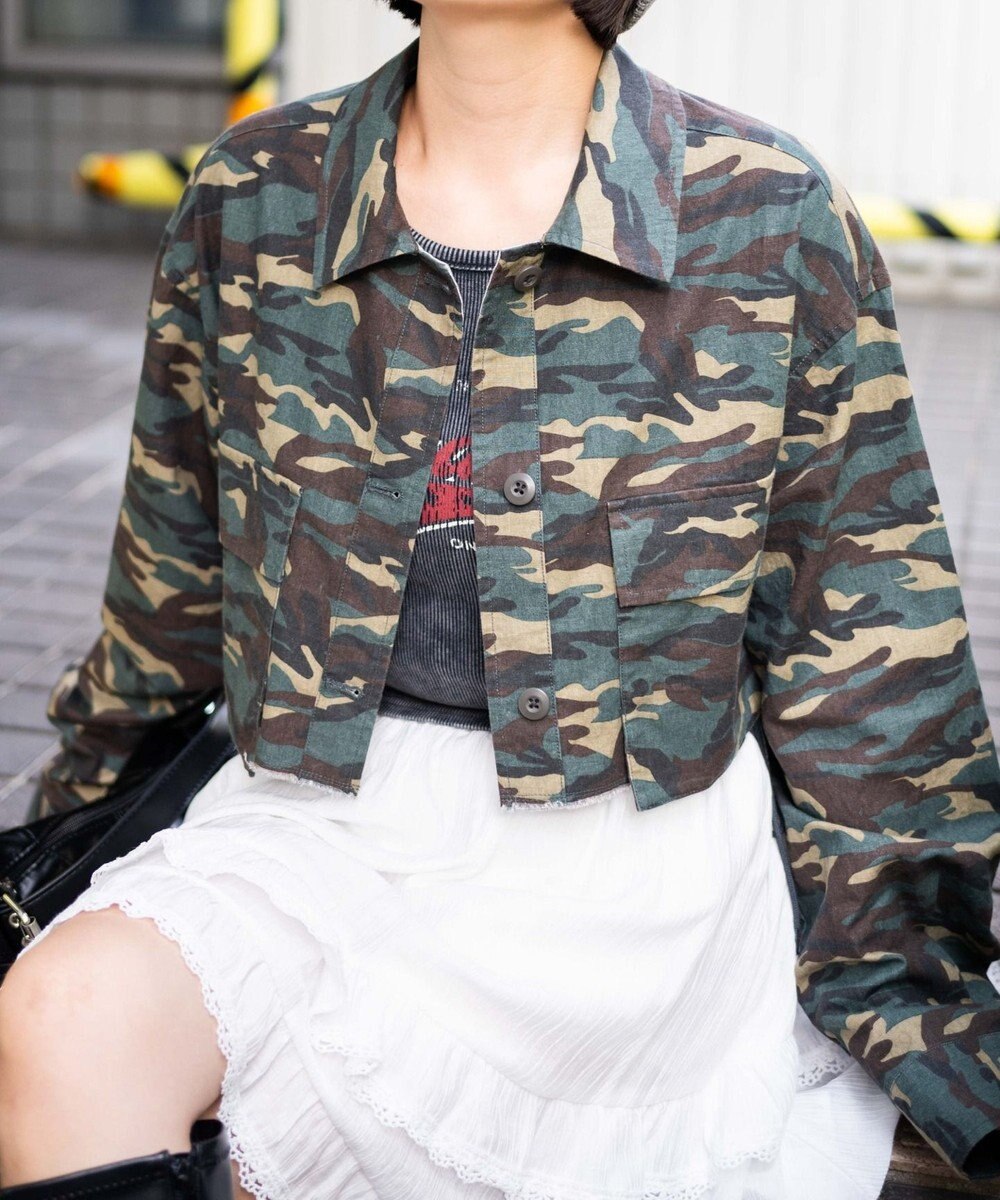 WEGO ミリタリーショートシャツ 