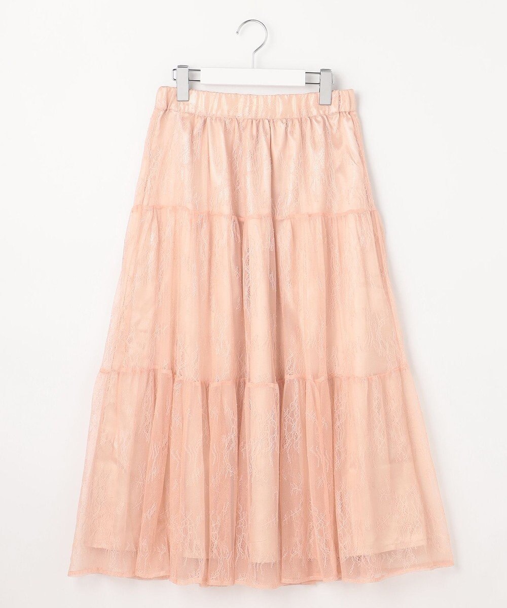 Feroux ニット×ティアードレース スカート 