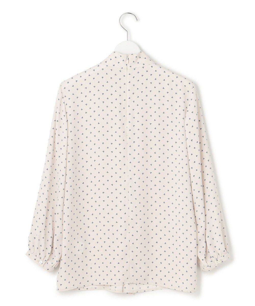 23区 L 【洗える】トライアングルプリント ネックデザイン ブラウス 