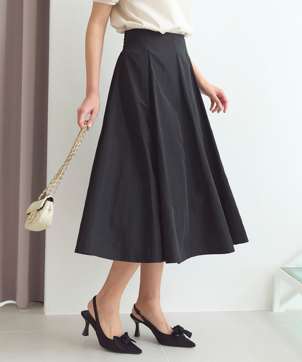 Feroux 【セットアップ対応・洗える】タフタフレア スカート 