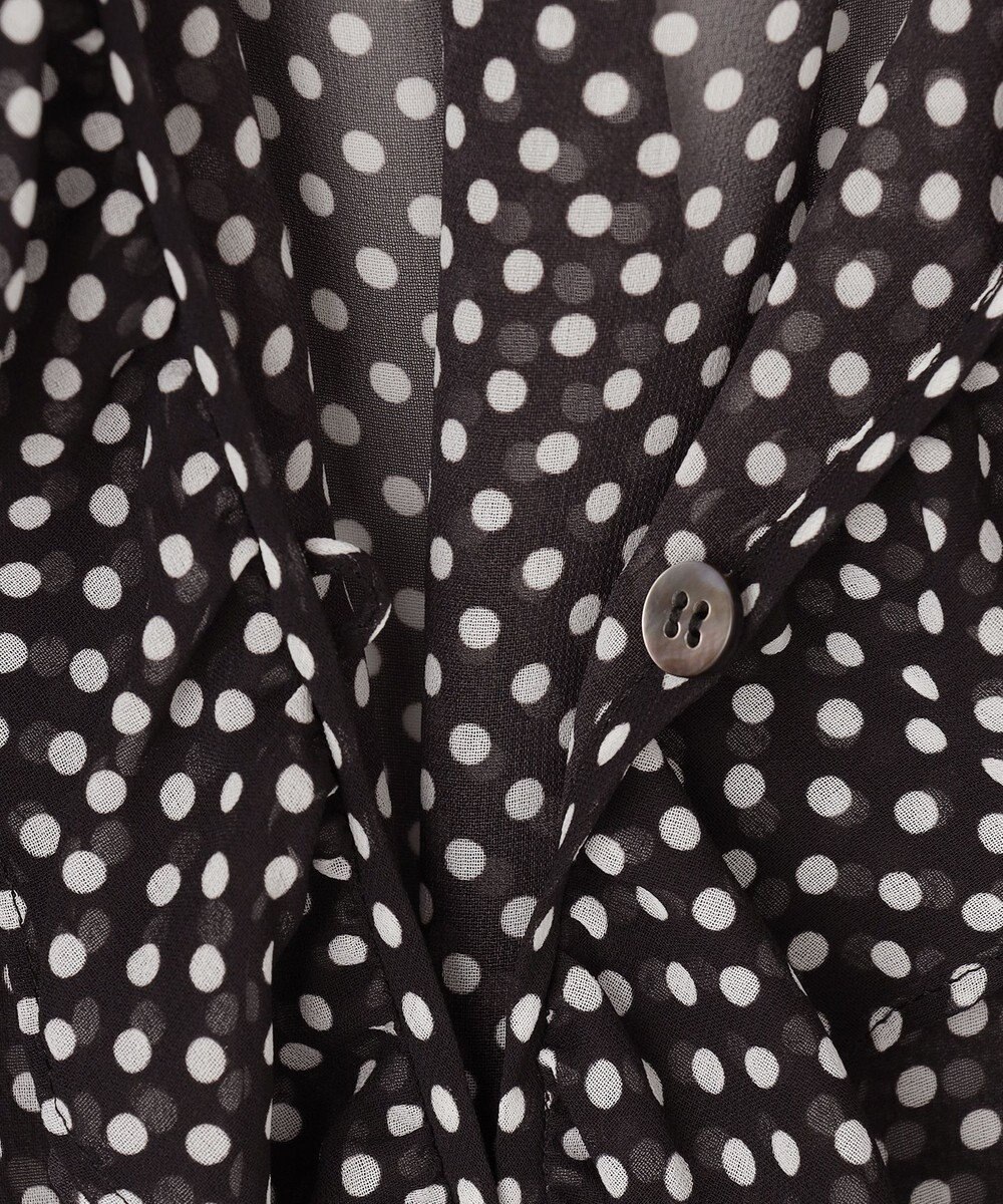 GRACE CONTINENTAL ドットラッフルブラウス 