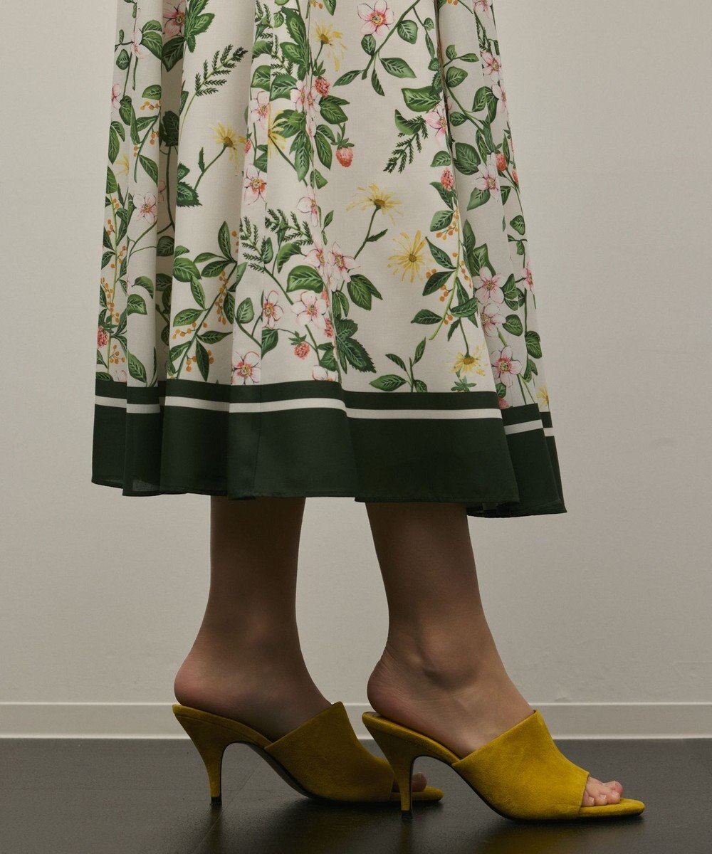 GRACE CONTINENTAL プリントタックフレアスカート 