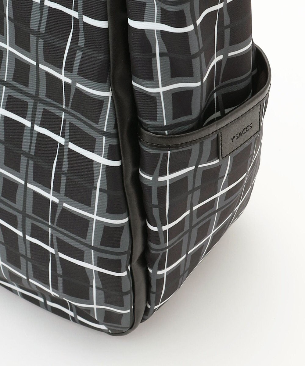 Y'SACCS ドローイングチェックトートバッグ 