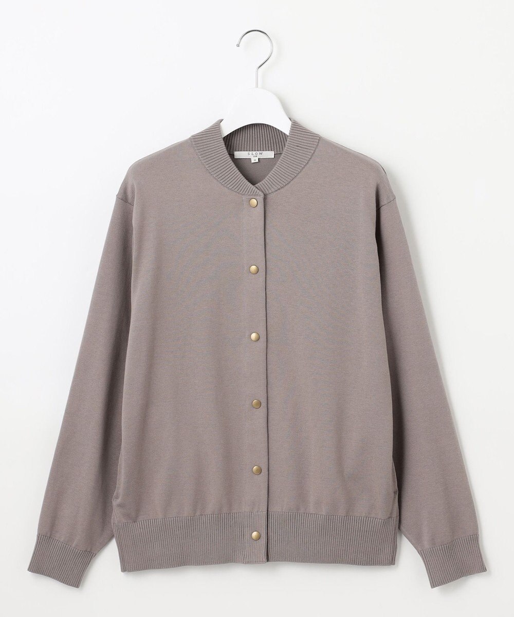 23区 【SLOW/一部店舗限定】コットンシルク ニットブルゾン 
