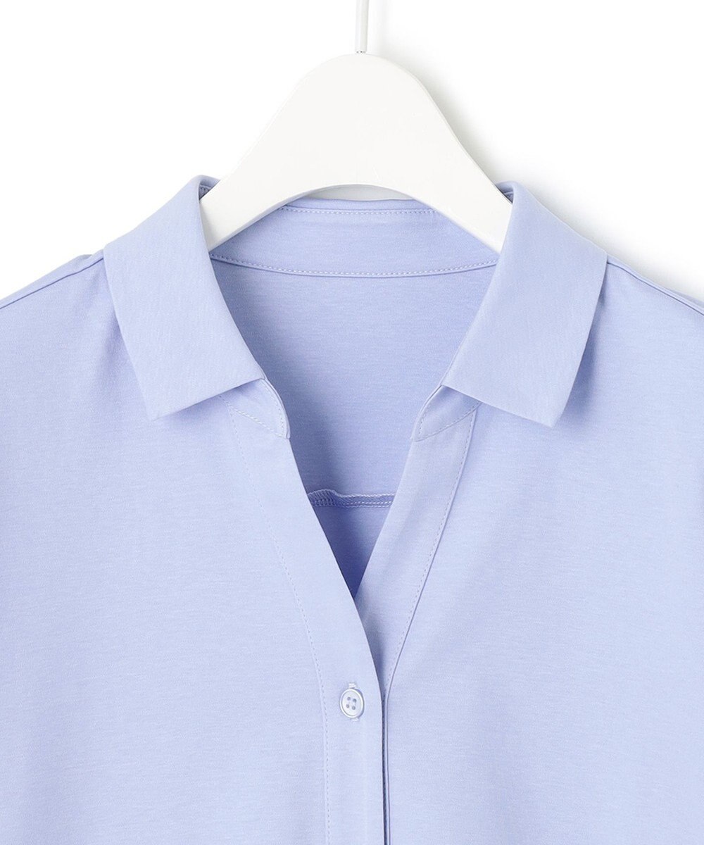 ICB L 【洗える】 コンパクトスムース シャツカラーカットソー 