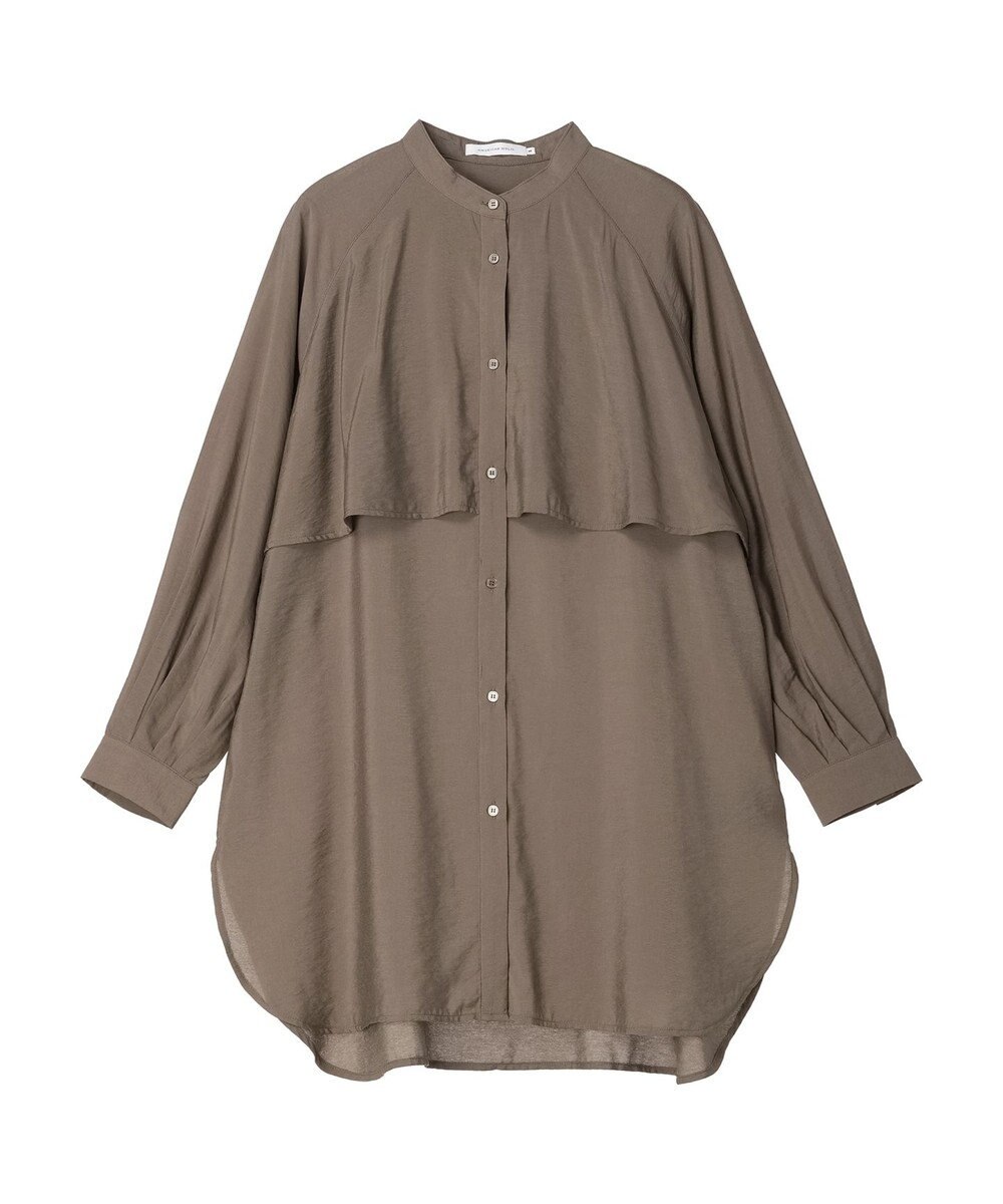 AMERICAN HOLIC バンドカラーフリルシャツチュニック 