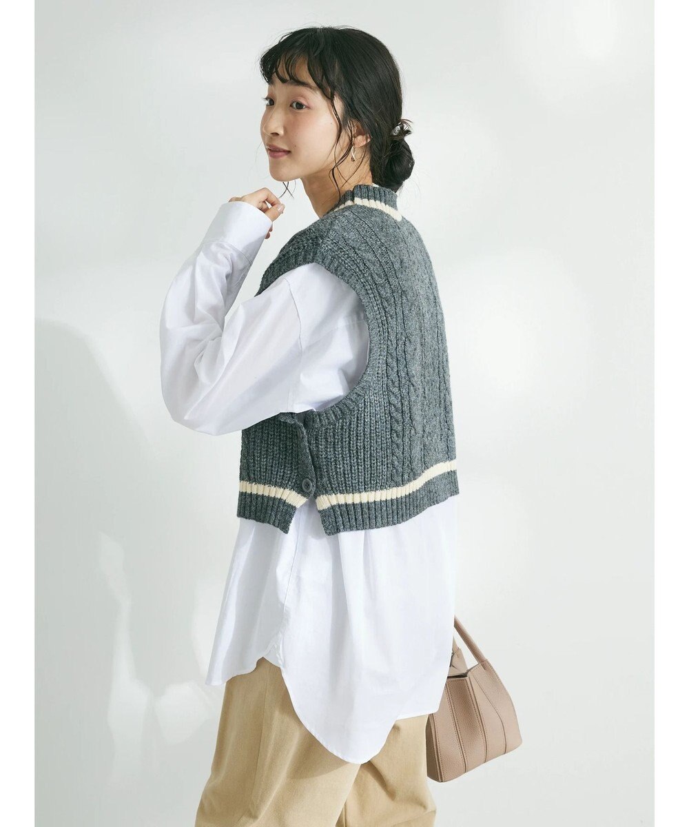 CRAFT STANDARD BOUTIQUE ２ＷＡＹケーブルニットベスト 