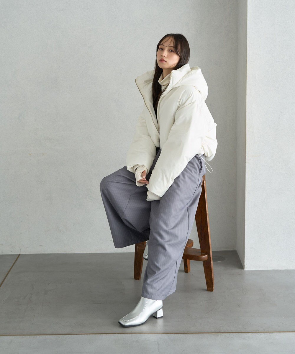 earth music&ecology 2wayパファー ショートブルゾン 