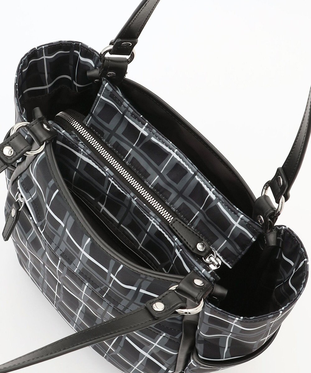 Y'SACCS ドローイングチェックトートバッグ 