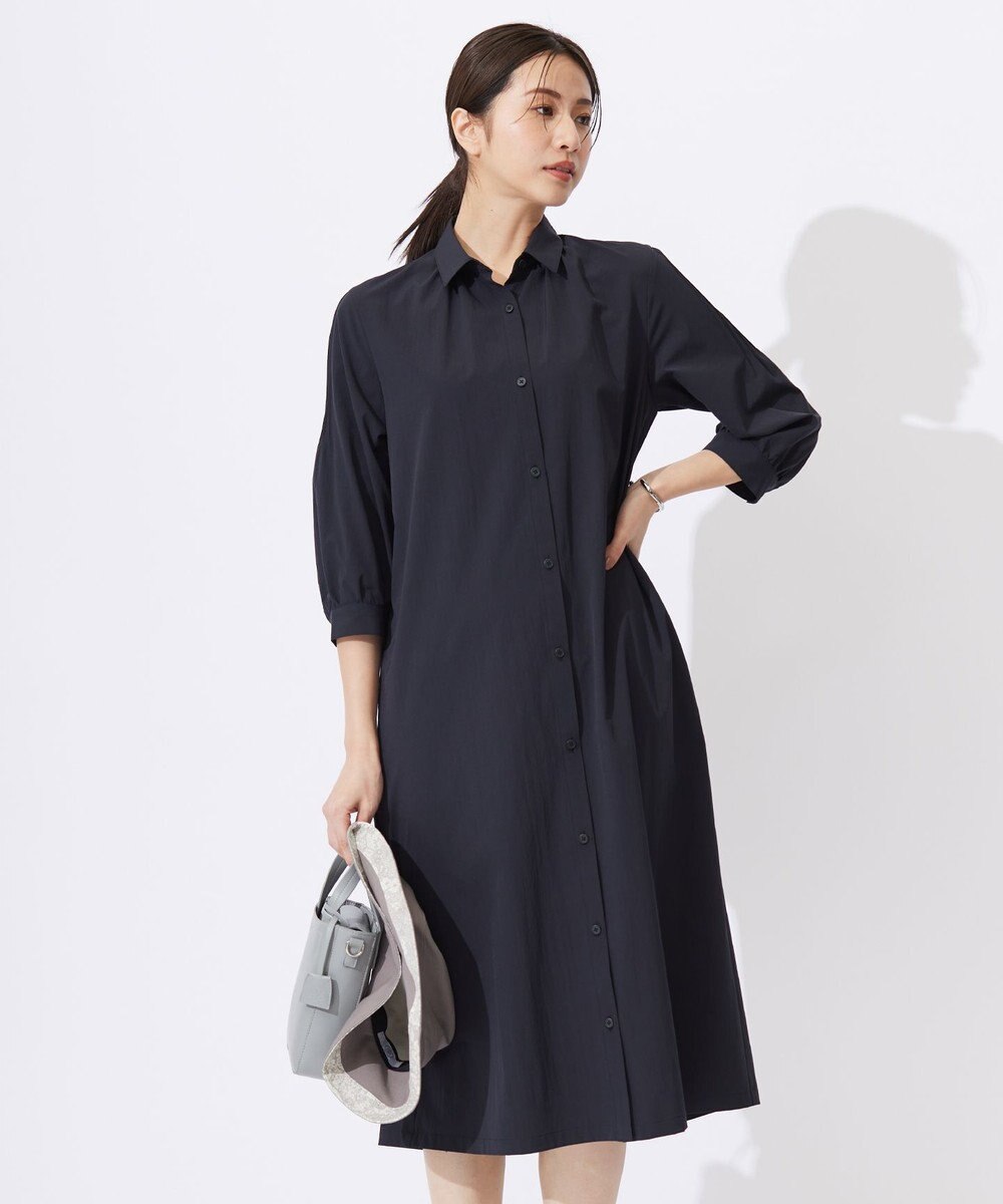 J.PRESS LADIES L 【洗える】RENUソフトタイプライター シャツ ワンピース 