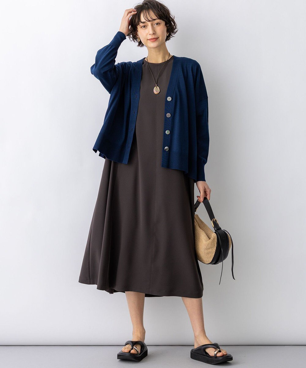 23区 【先行予約/WEB&一部店舗限定】スビンハイツイスト Vネック カーディガン 