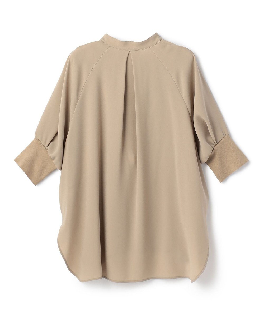 BEIGE， FLEUR / ドレープニット カフスブラウス 