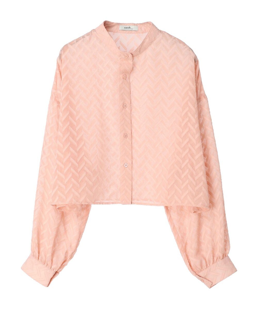 earth music&ecology ツッキリジャガードショートブラウス 