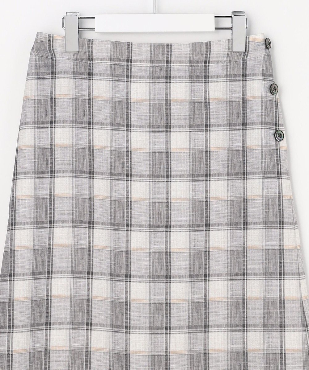 J.PRESS LADIES L スラブ調チェック プリント スカート 