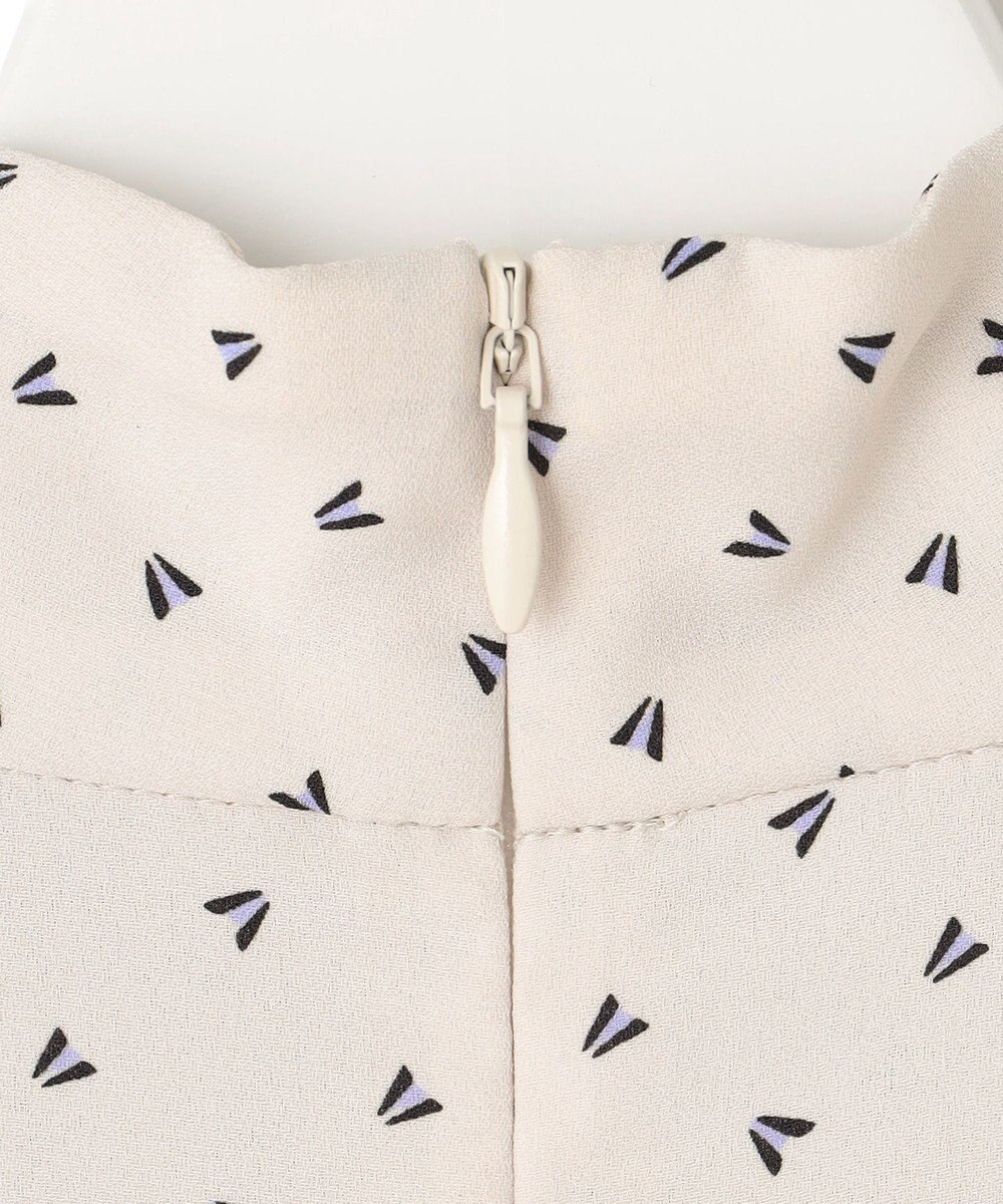 23区 L 【洗える】トライアングルプリント ネックデザイン ブラウス 