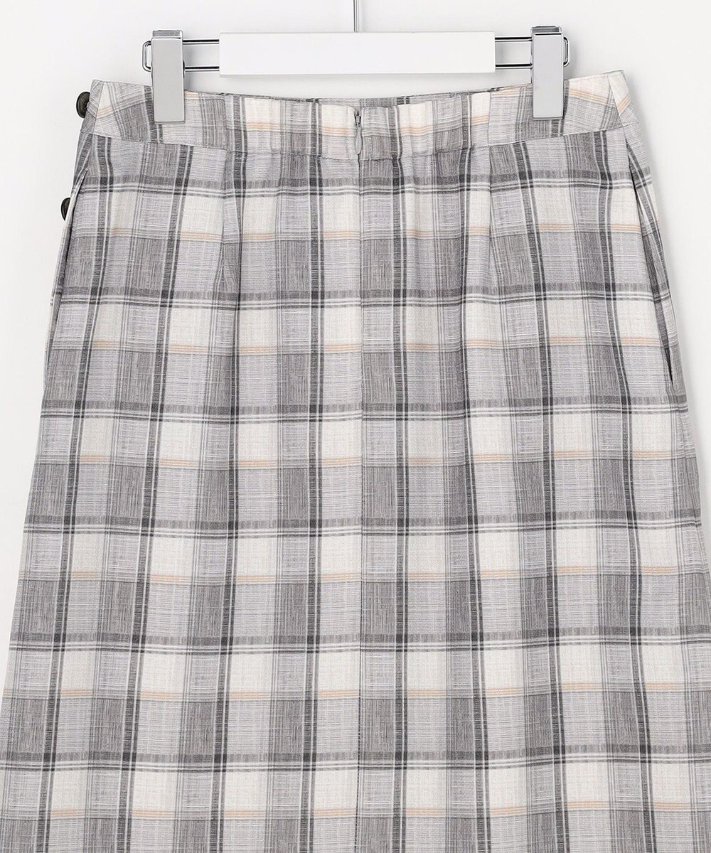 J.PRESS LADIES L スラブ調チェック プリント スカート 