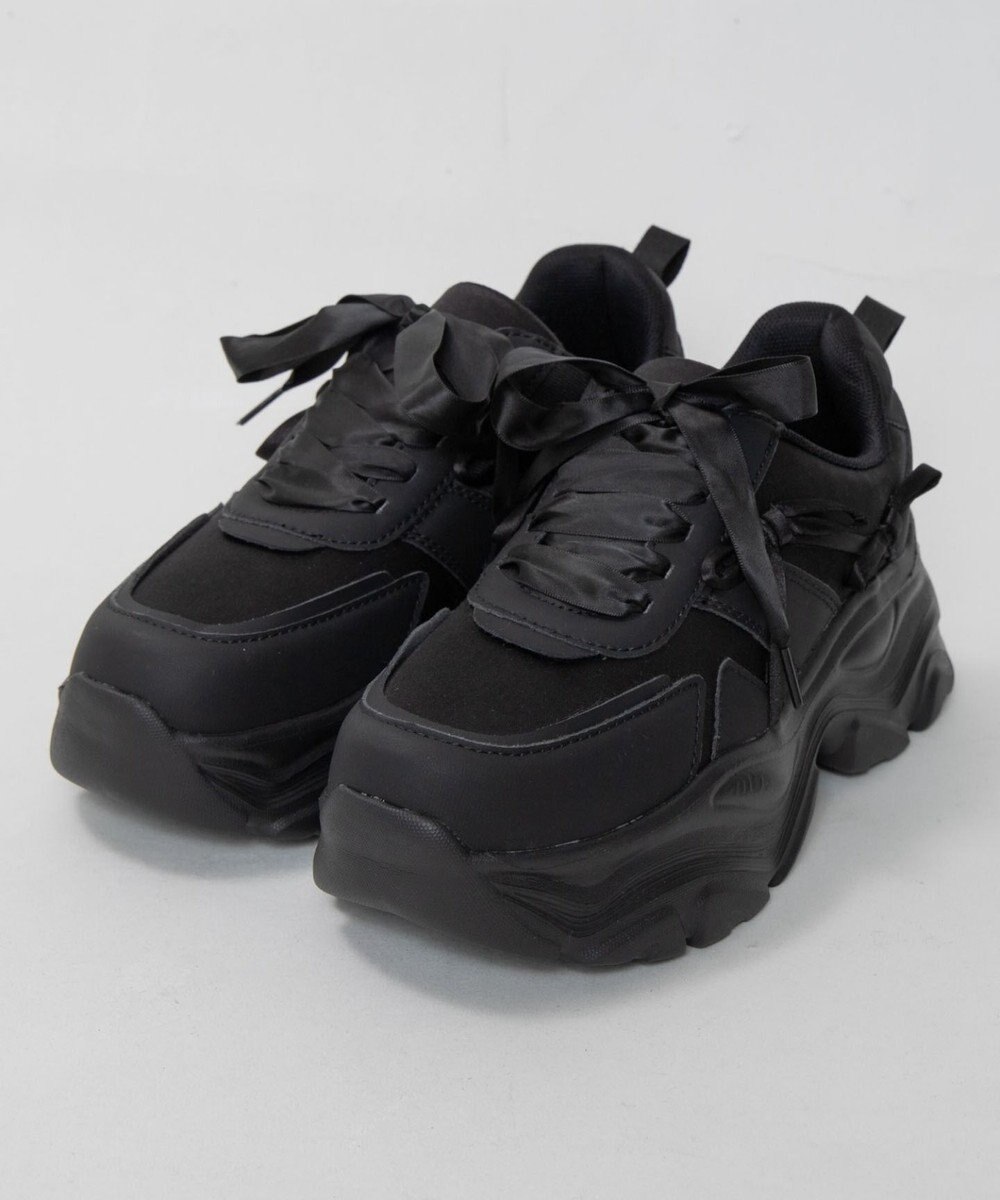 WEGO リボンデザイン厚底スニーカー 