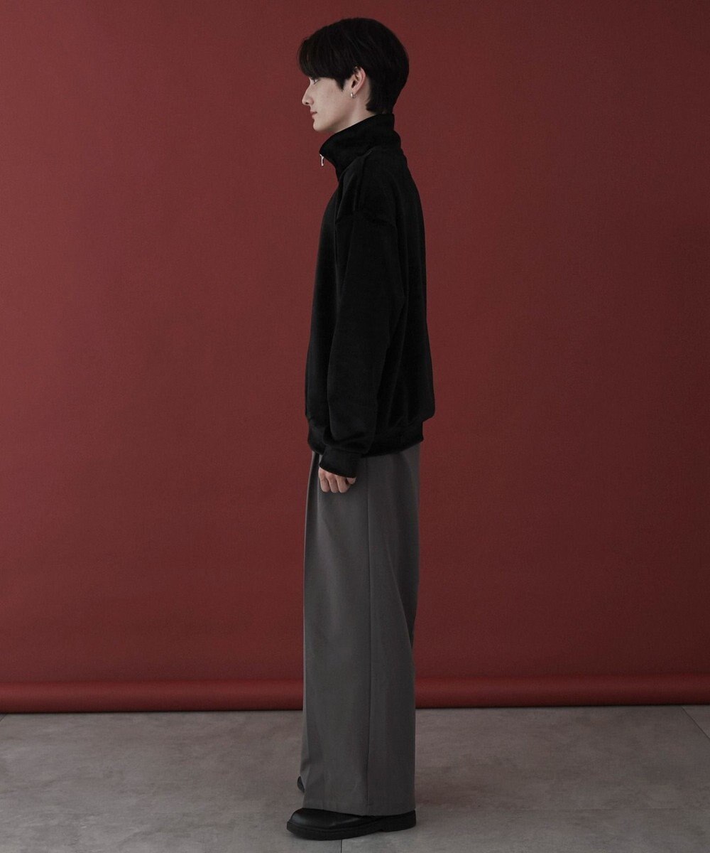 WEGO 【ユニセックス着用ITEM】マイクロシャギーワンポイントハーフZIPプルオーバー 