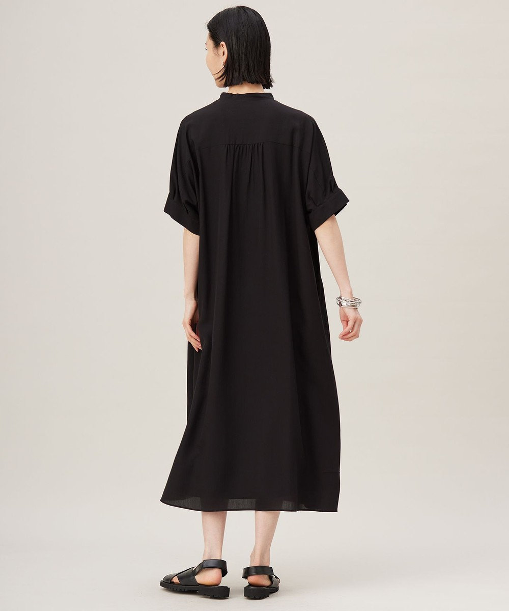 自由区 S 【接触冷感・UVケア・抗菌防臭・洗える】リヨセルポプリンシャツ ワンピース 