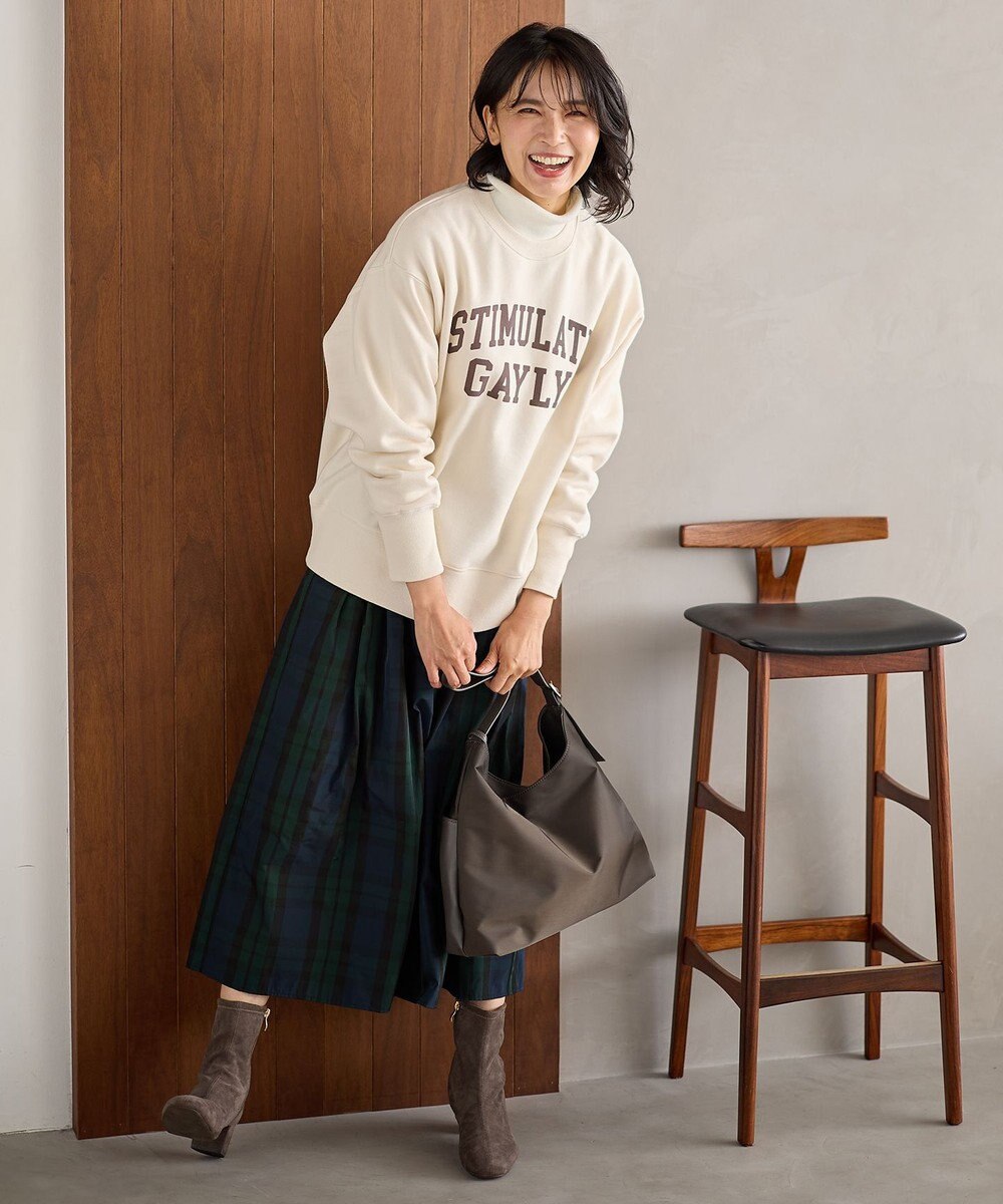 ANY 【洗濯機可】裏起毛スウェットロゴプルオーバー 