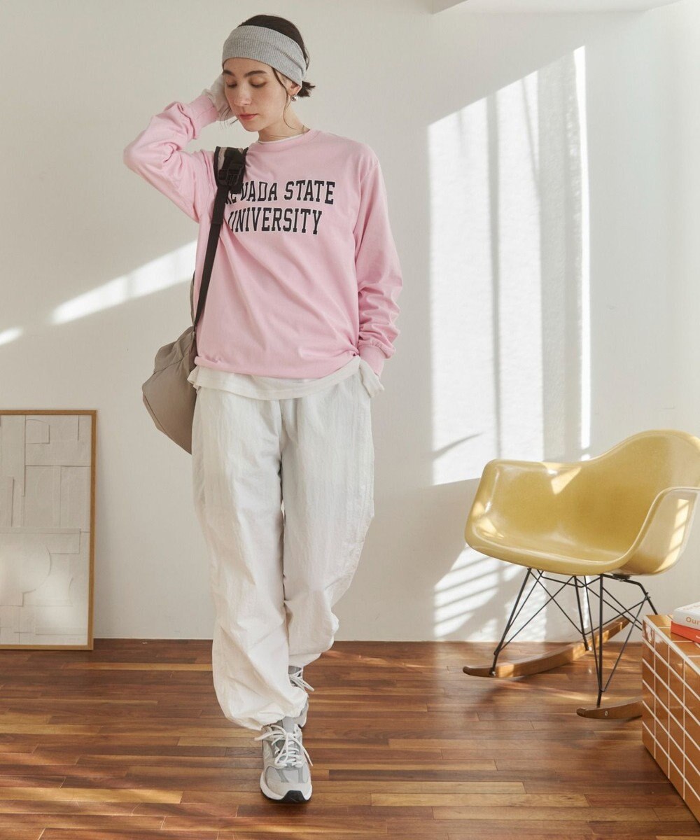 WEGO 【ANGIE VINTAGE】GILDAN カレッジロゴ オーバーサイズ プリント ロンT 