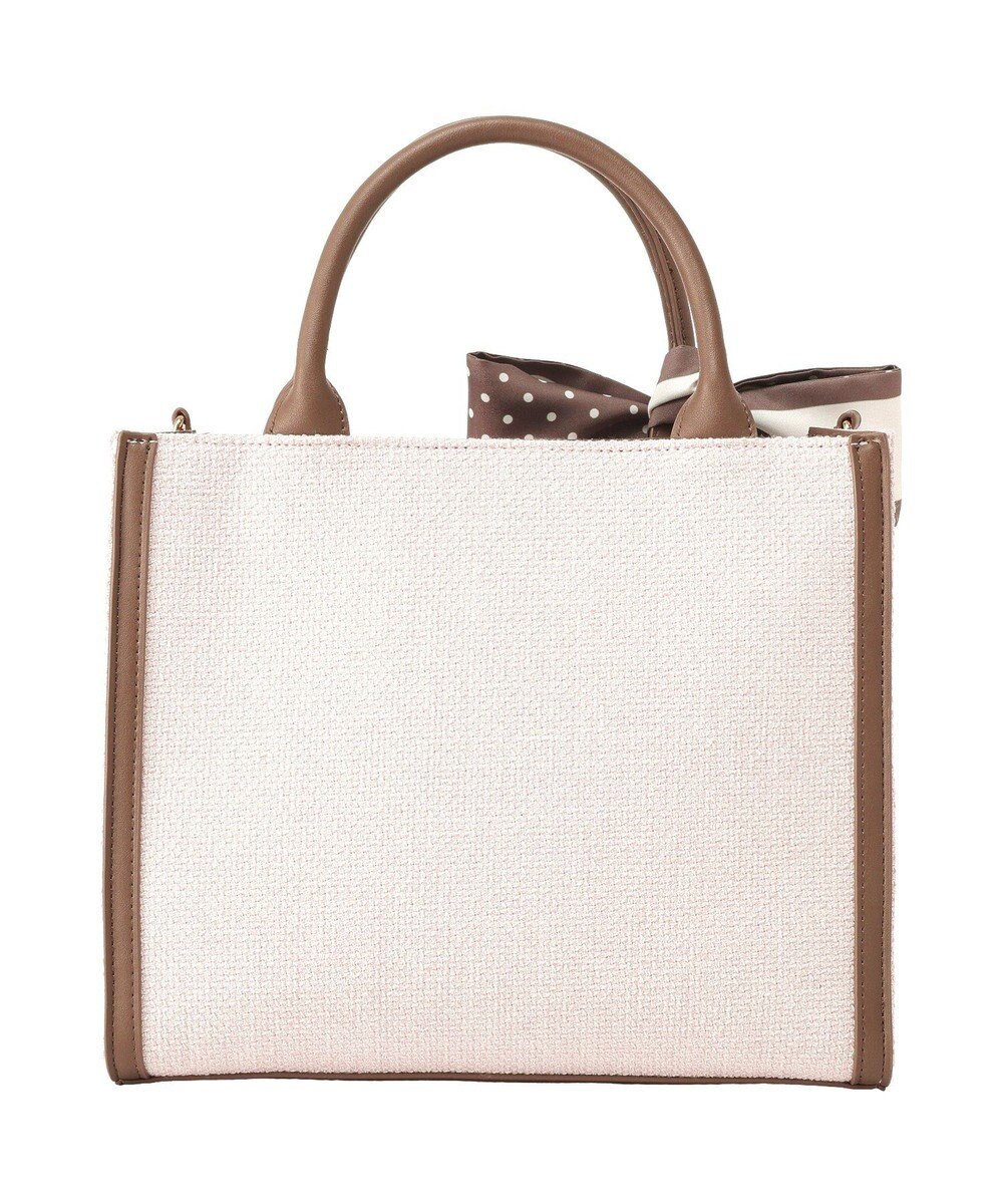 Maison de FLEUR スカーフ付きツイードスクエア２Ｗａｙトート 