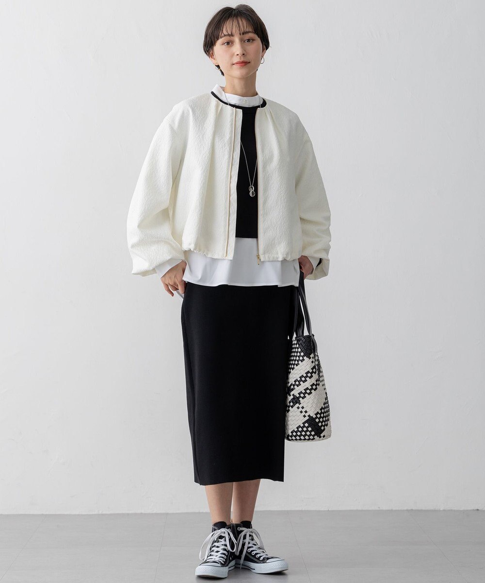 23区 L 【洗える】シャツ コンビネーション ニット 