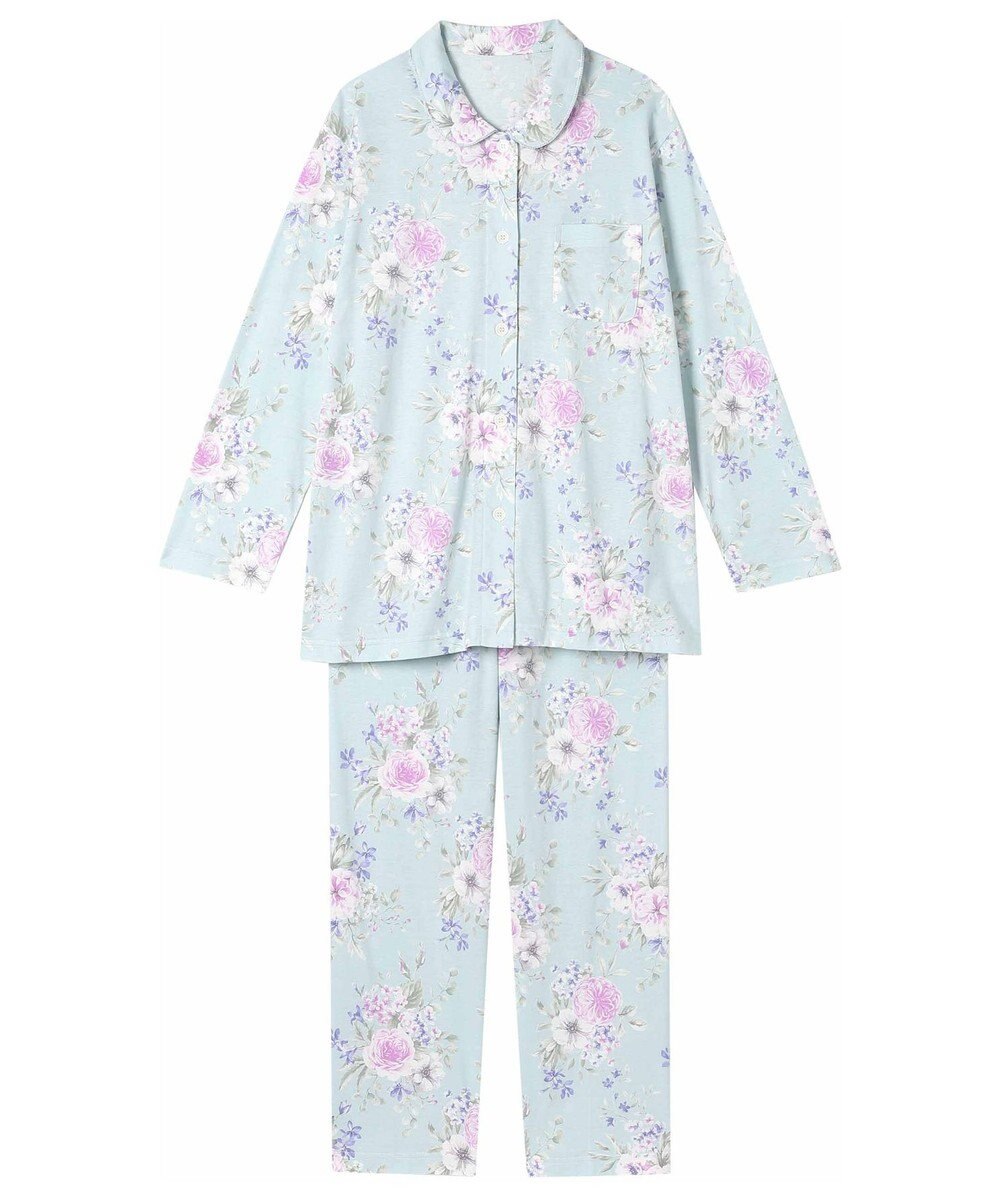 Wing パジャマ 長袖 長ズボン 綿100%(本体) 天竺素材 レディース EP7045 ウイング／ワコール 