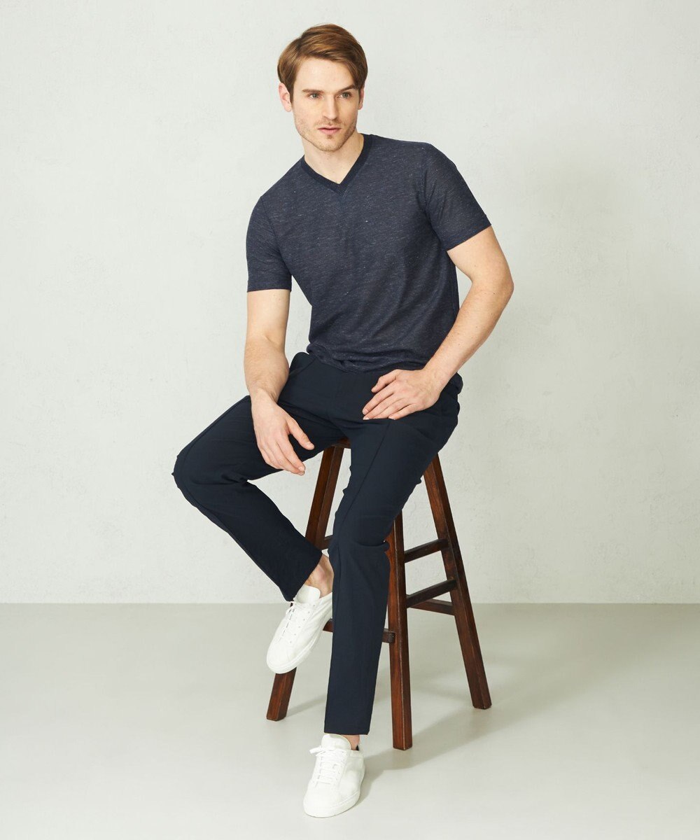 JOSEPH ABBOUD 【吸水速乾/軽量】リネンTOPピケ Tシャツ 