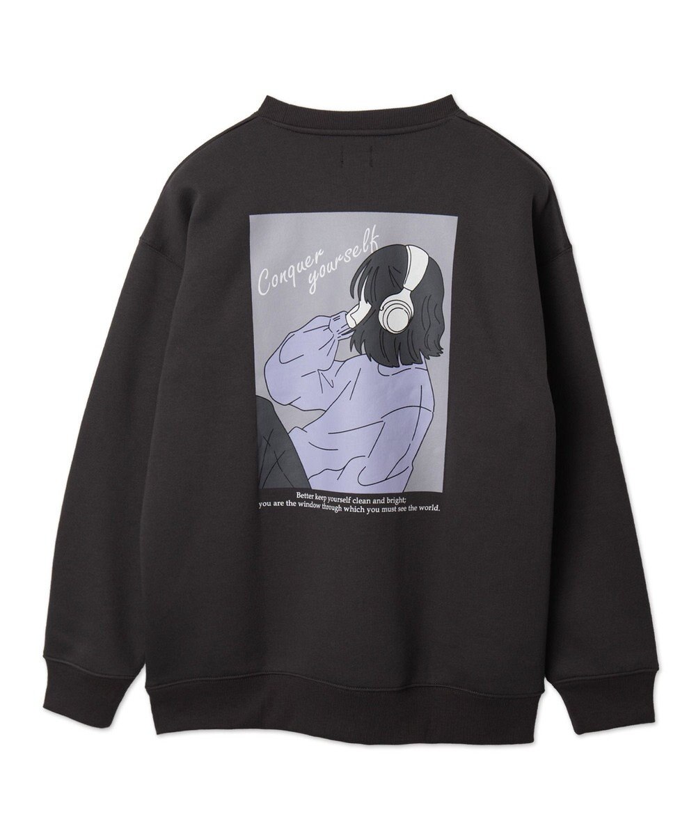 WEGO 【ユニセックス着用ITEM】ガールイラストグラフィックプルオーバー 