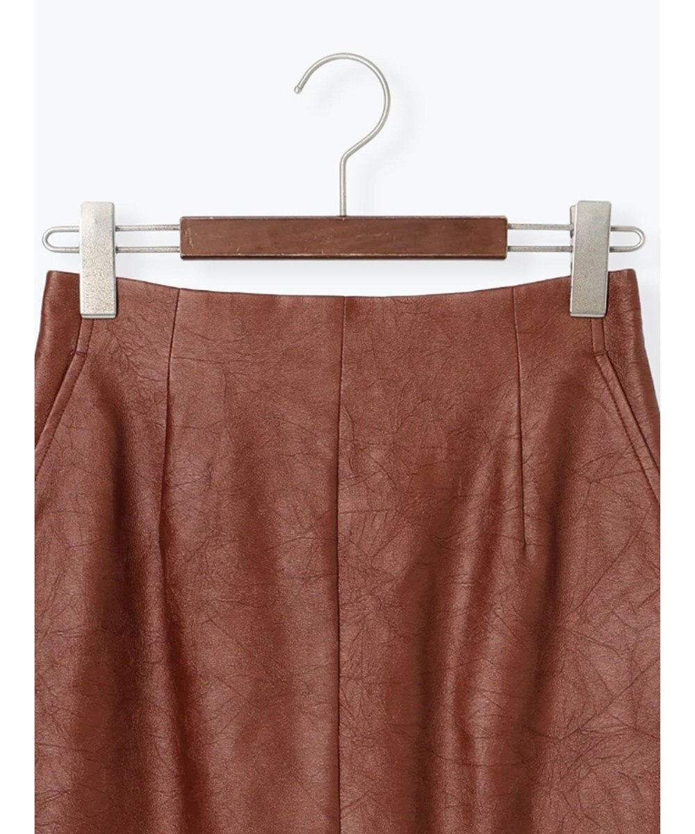 Te chichi クラックレザーライクナロースカート 