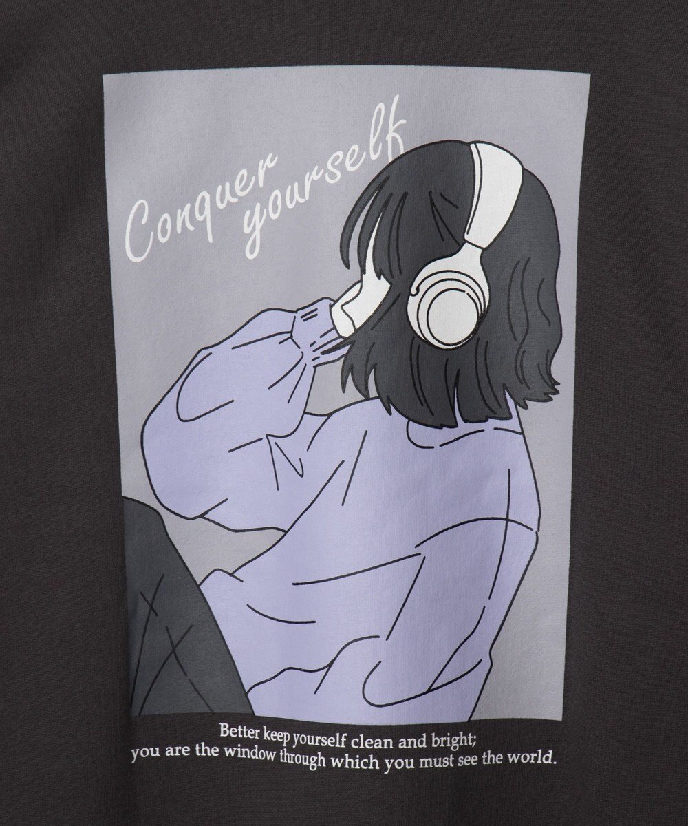 WEGO 【ユニセックス着用ITEM】ガールイラストグラフィックプルオーバー 