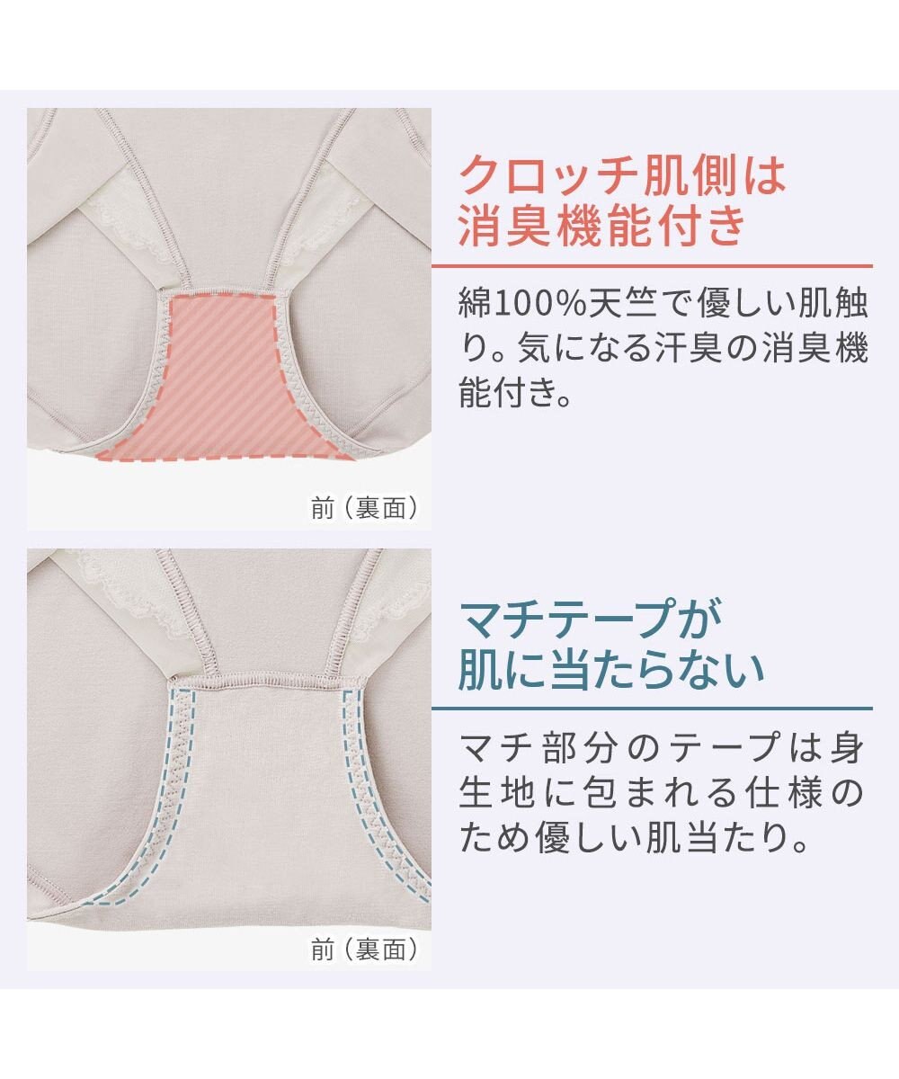 BRADELIS New York 【BRADELIS NewYork peace】ナチュラルフィット綿混ショーツ25 補正 補整下着 吸汗速乾 接触冷感で快適 