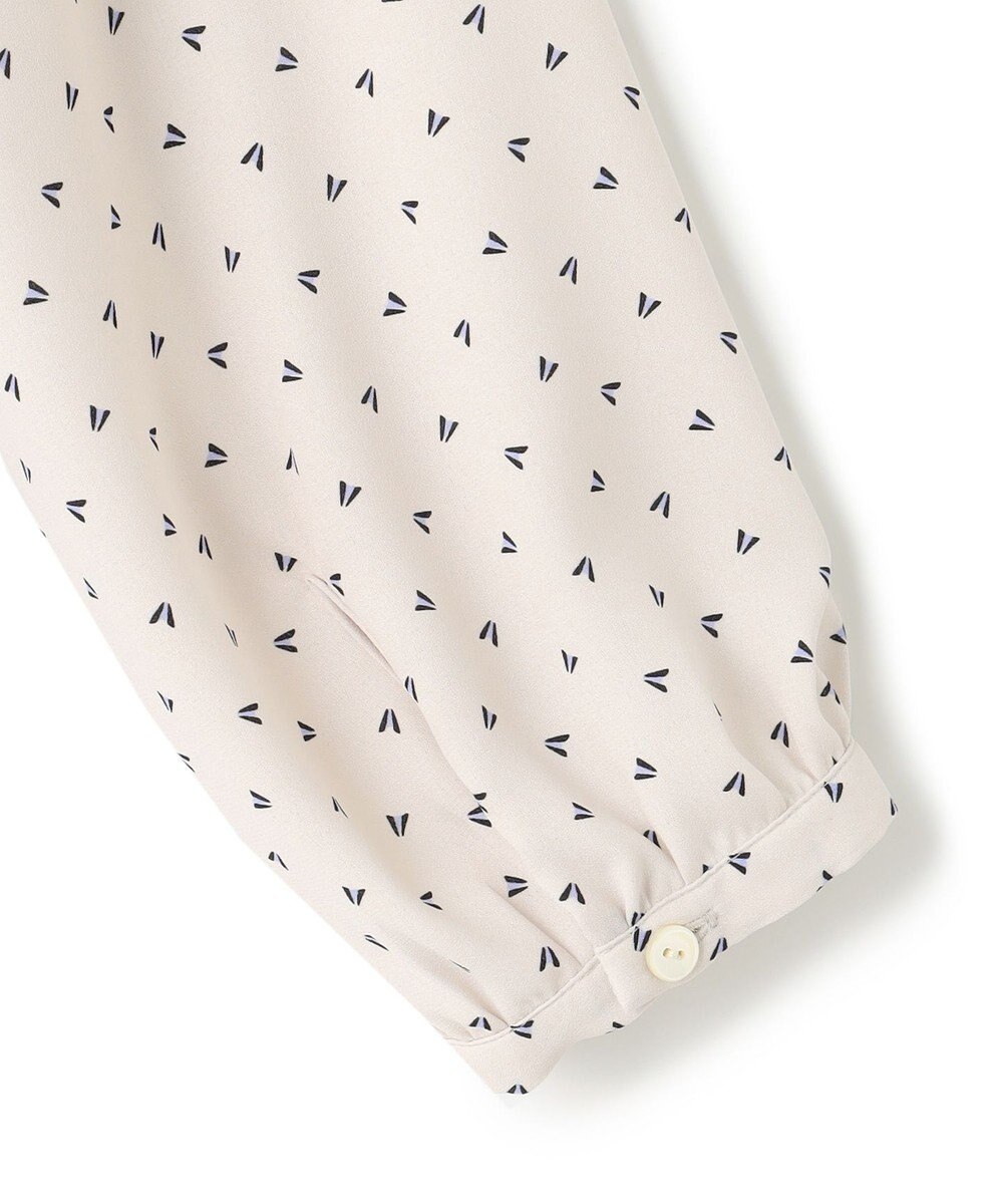 23区 L 【洗える】トライアングルプリント ネックデザイン ブラウス 