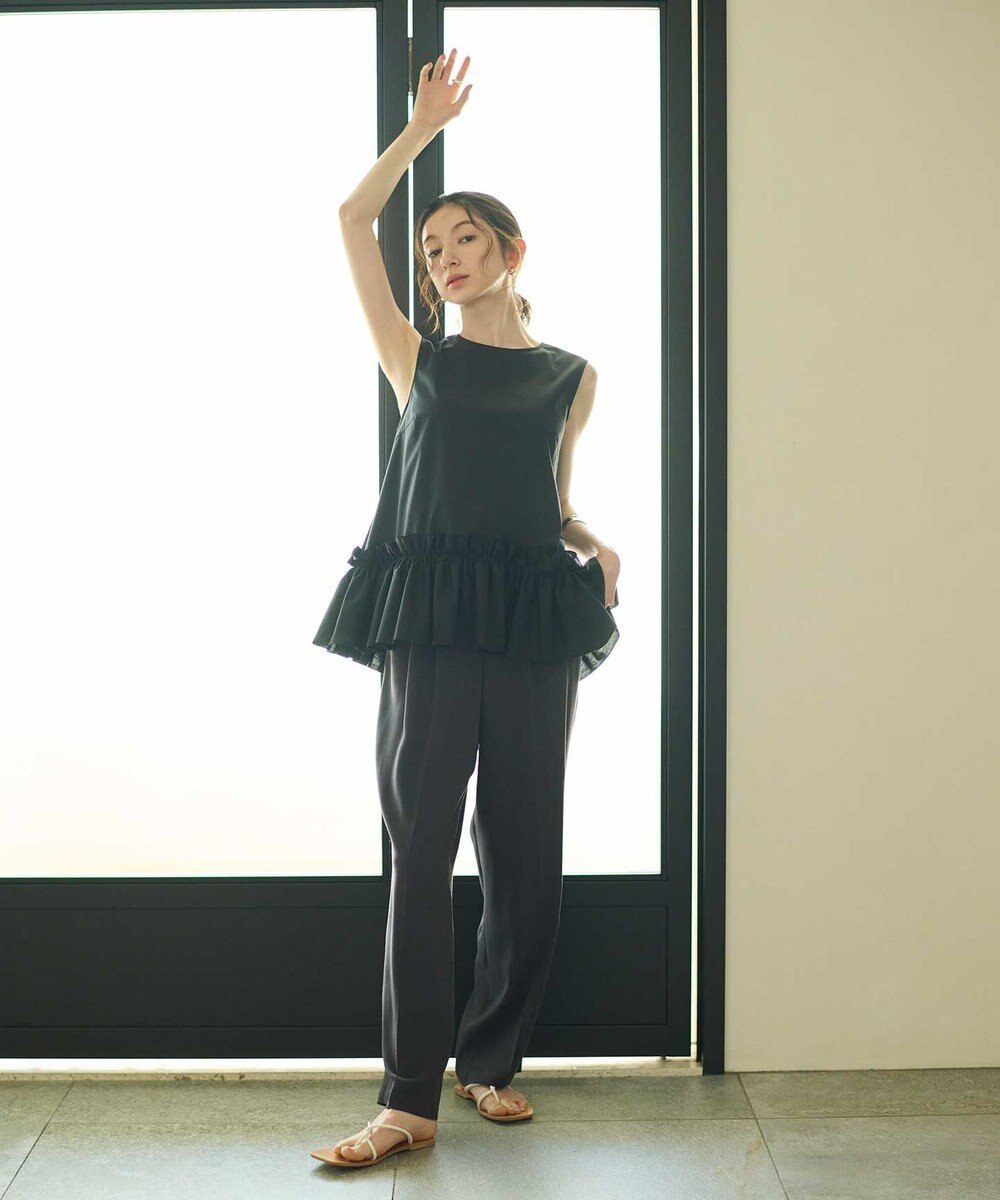 #Newans タックフリルヘムシャツ 