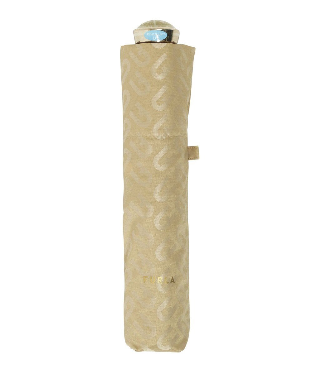 MOONBAT フルラ (FURLA) 折りたたみ傘 雨傘 ジャカード モノグラム ベア UV 軽量 