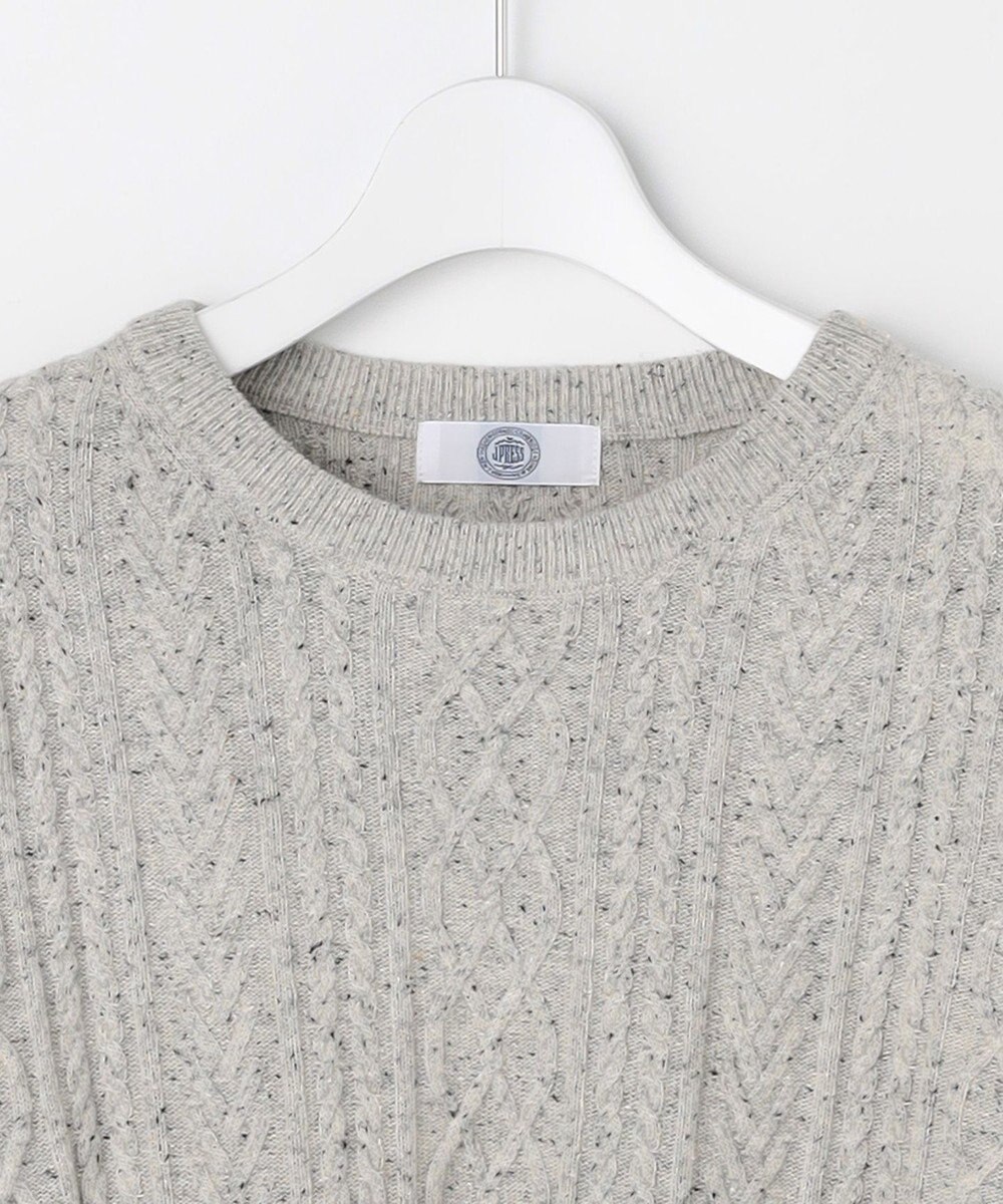 J.PRESS LADIES NEP クルーネック ケーブルニット 