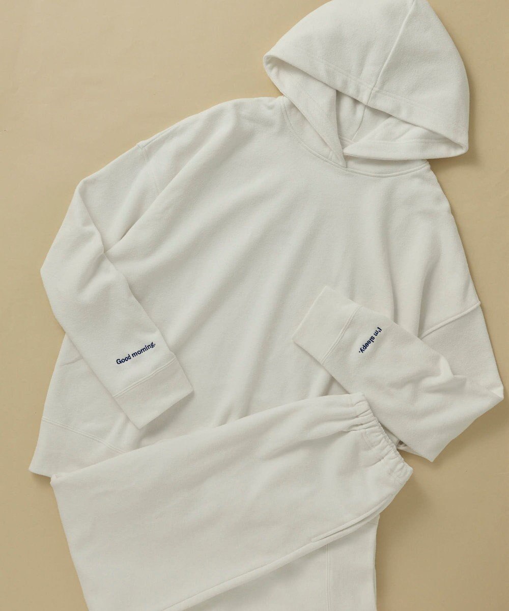 une nana cool 【綿混】あくびのお嬢さんのブークレー裏毛フーディー 