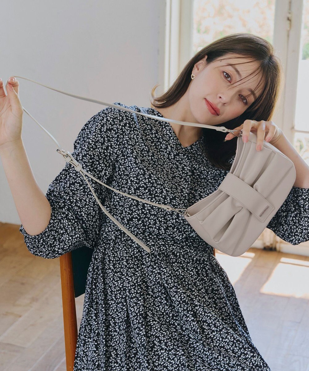 Tiaclasse 【安田美沙子さん着用・2way】リボンギャザーミニバッグ 