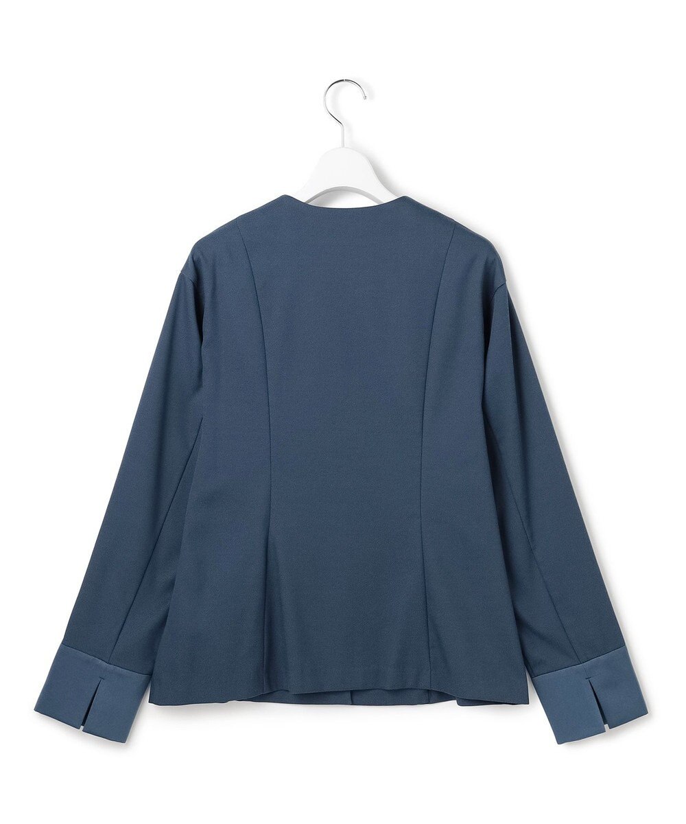 ICB 【CLASSY.掲載・裏起毛】 ウォームサテン カーディガンブラウス 