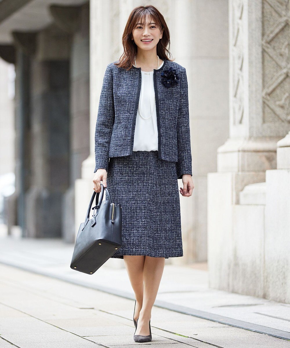 J.PRESS LADIES ファンシーツイード スカート 