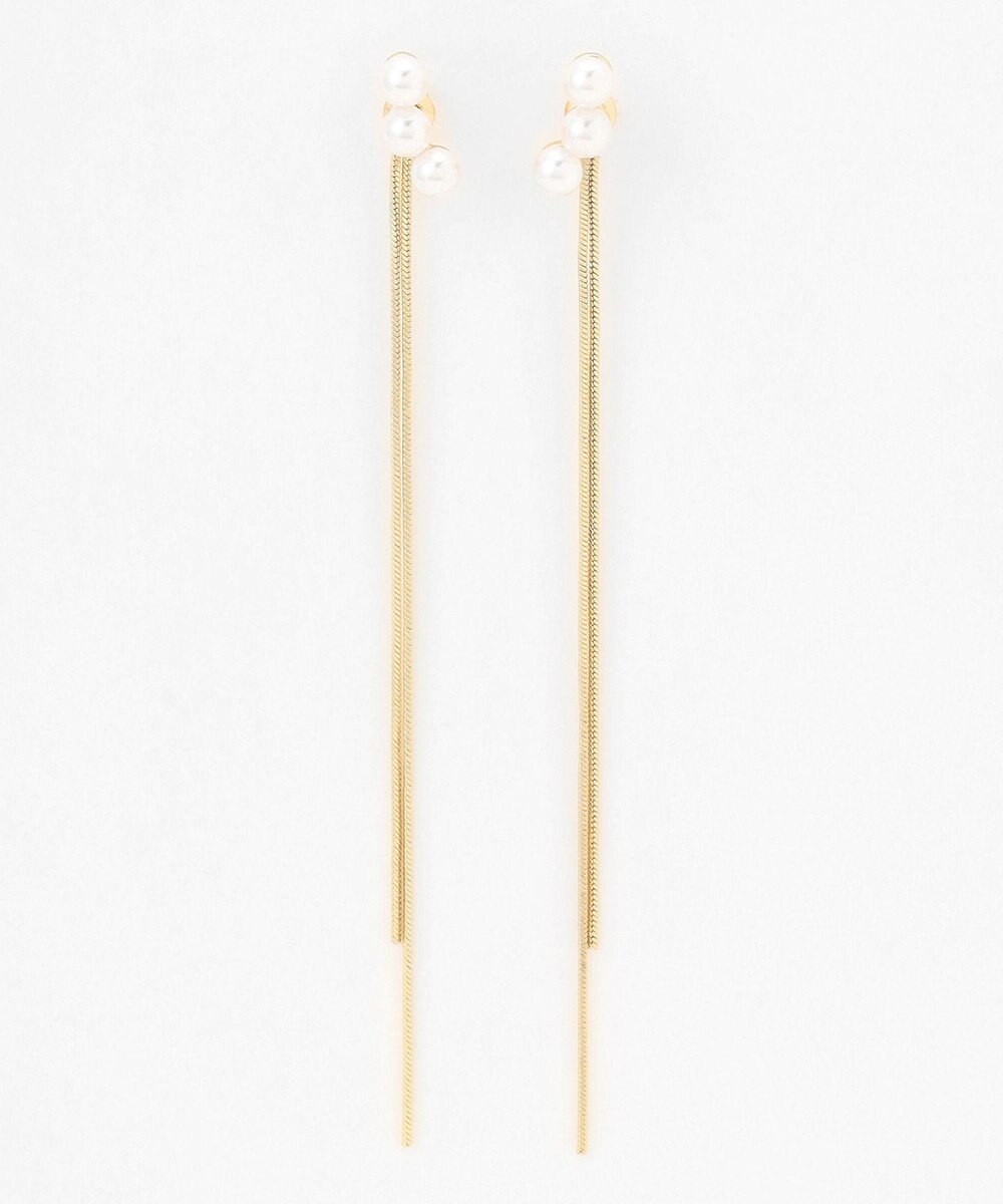 ANY 【WEB限定】ロングチェーンパールピアス（両耳用） 