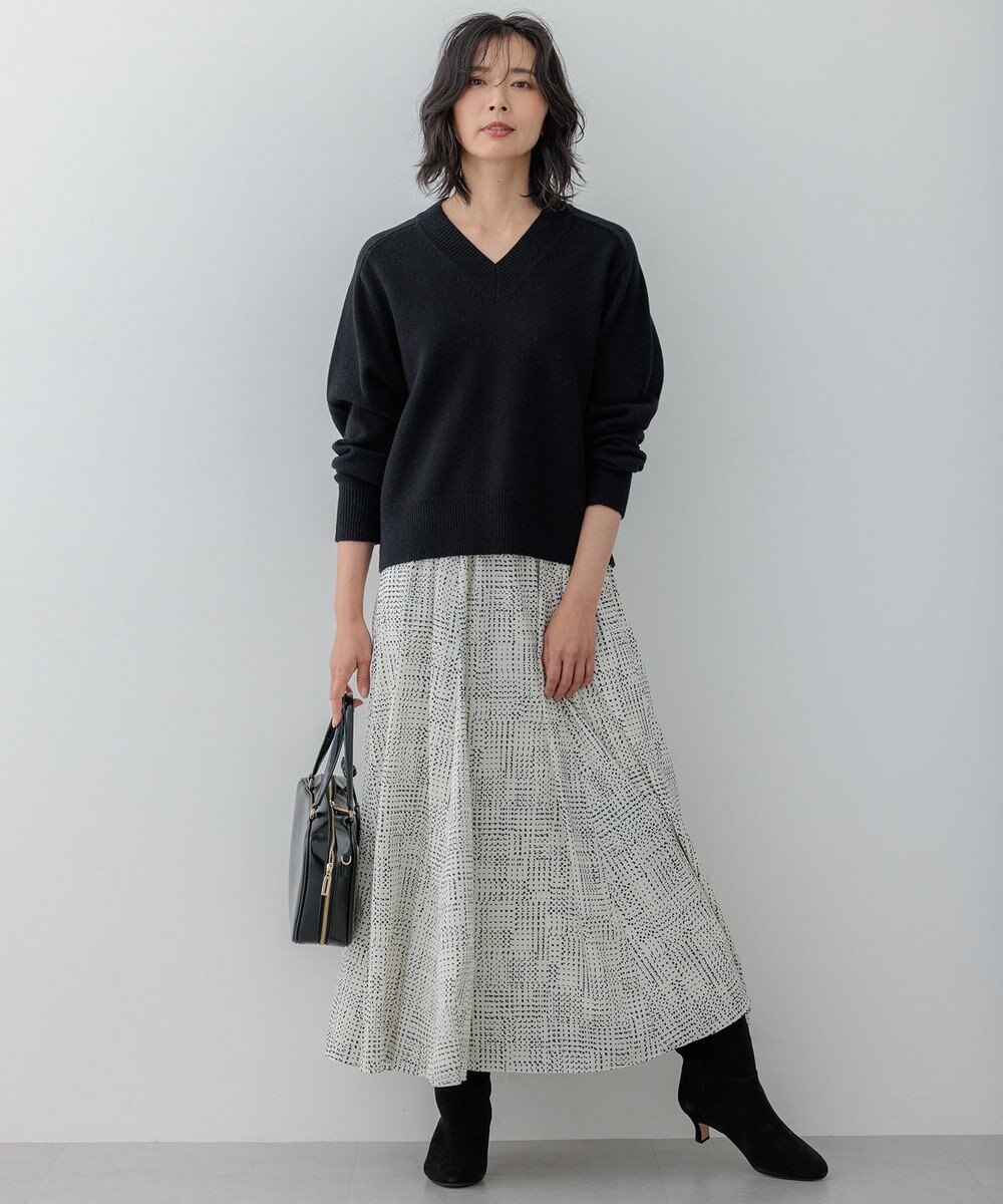 23区 【Oggi2月号掲載/洗える】ウールカシミヤ Vネック ニット 