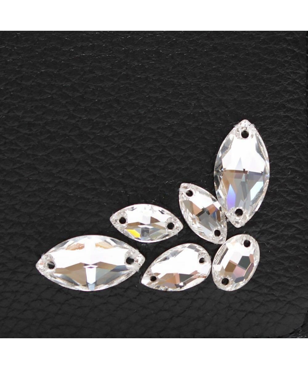 A.D.M.J. 【牛革】スパニッシュレザー/モーツァルト スワロフスキー・クリスタル付 スリムウォレット 