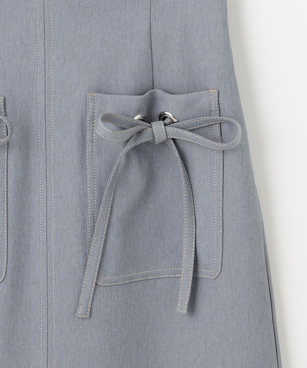 Feroux 【洗える】リボンポケット付きIライン スカート 