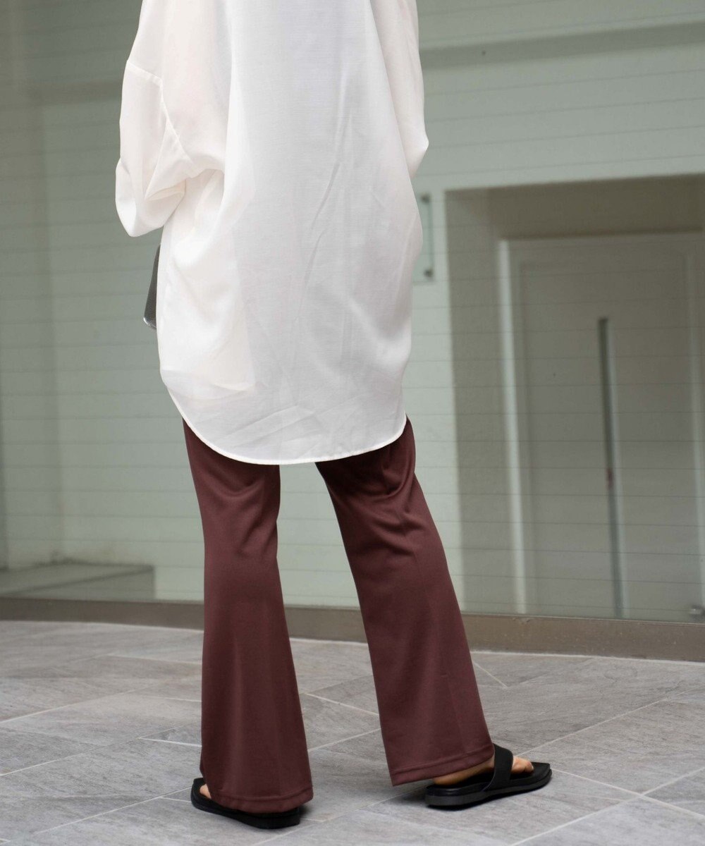 WEGO ポンチセンタープレスフレアパンツ 